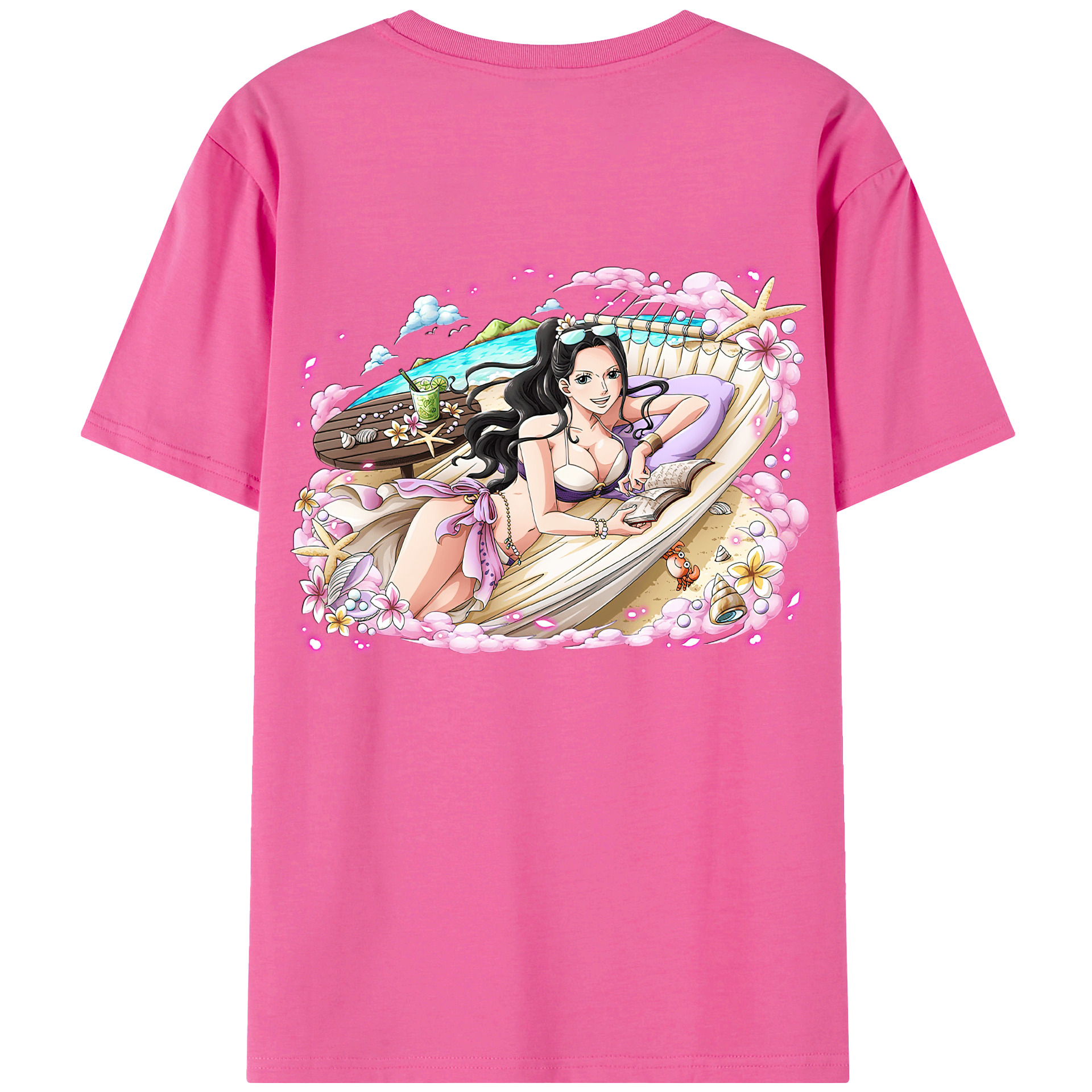 ワンピース ニコ・ロビン ONE PIECE Nico Robin レディース半袖Tシャツ(バックプリント)